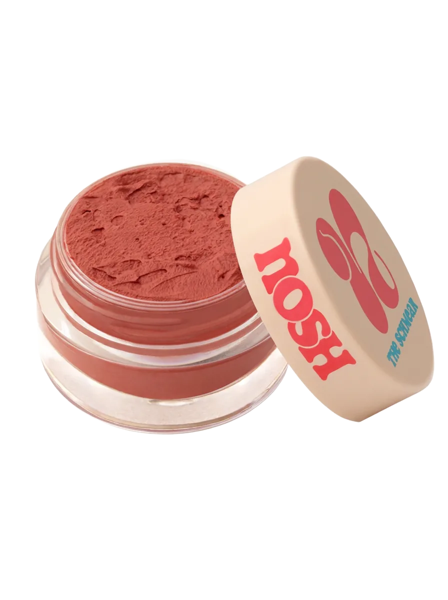 The Schmear in Chutzpah, a warm. just like her. terracotta. not exactly shy. blush balm